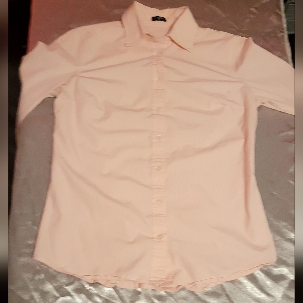 J Crew Haberdashery women's Button Down Blouse With Seer Sucker Design Small - Picture 5 of 7